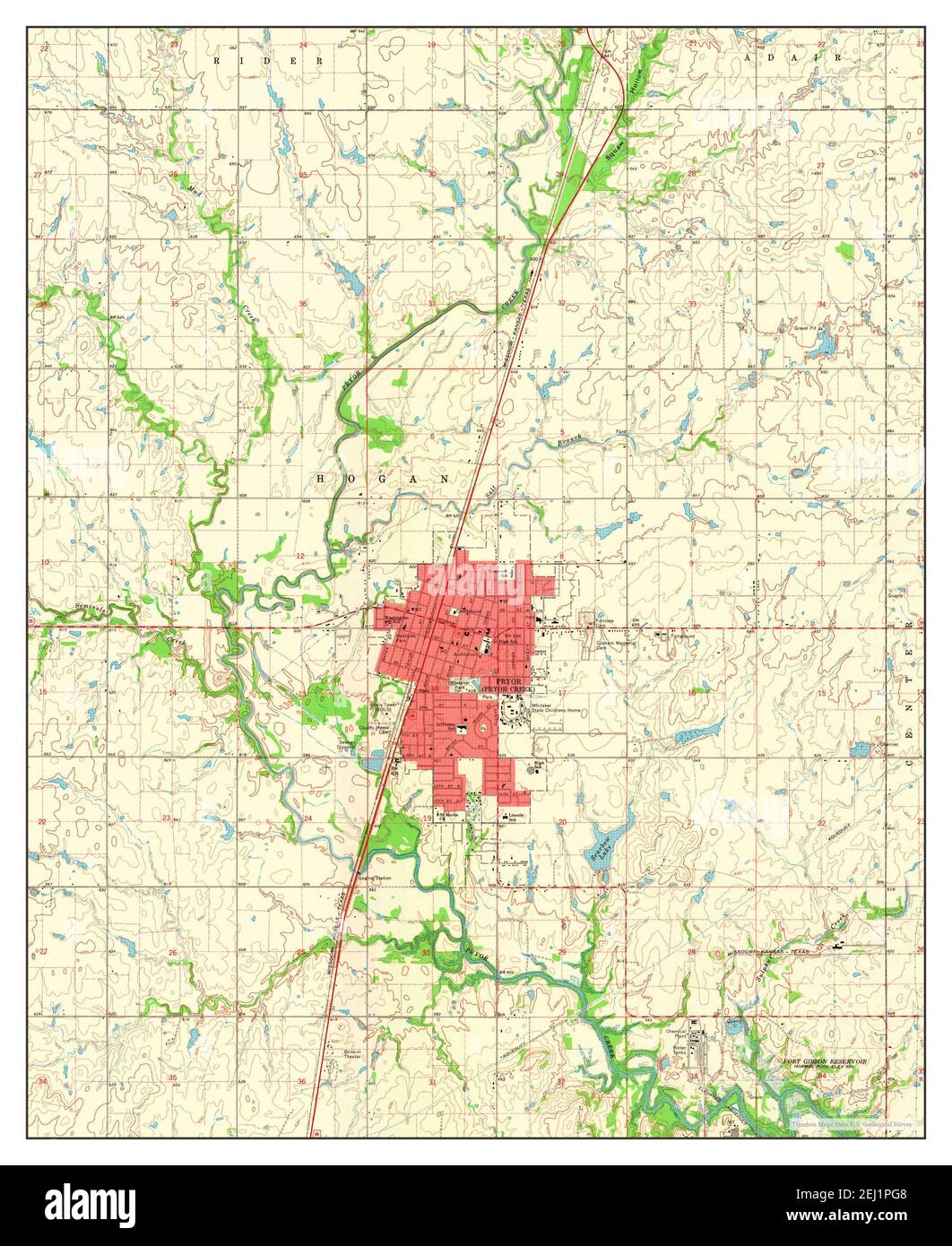 Mapa de pryor oklahoma fotografías e imágenes de alta resolución Alamy