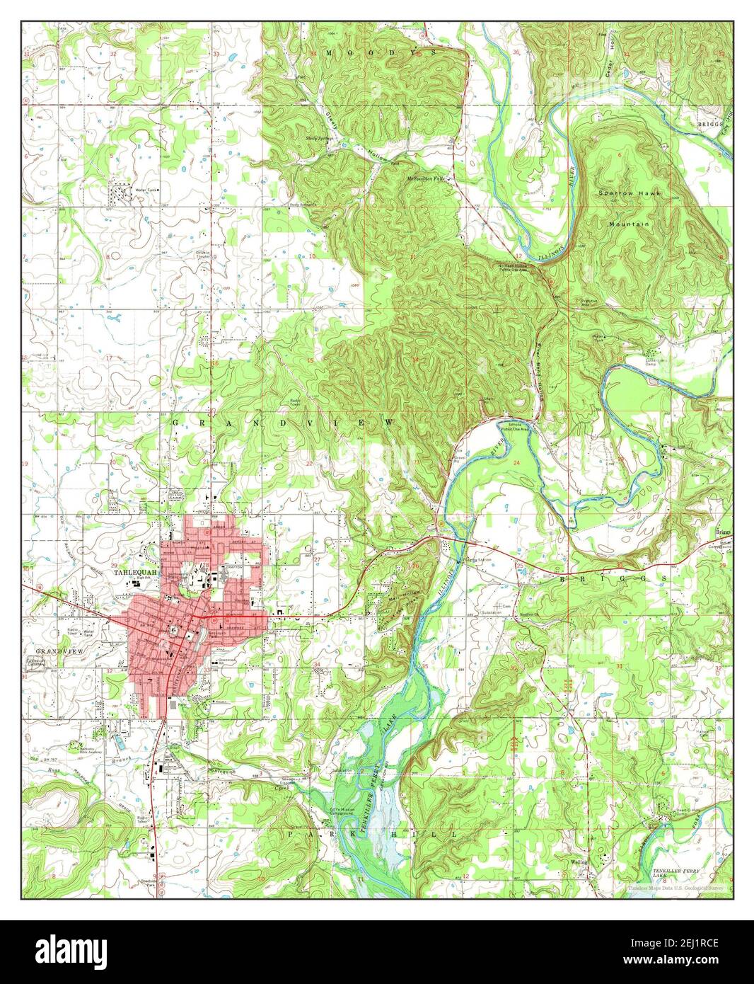 Mappa di tahlequah oklahoma Imágenes recortadas de stock Alamy