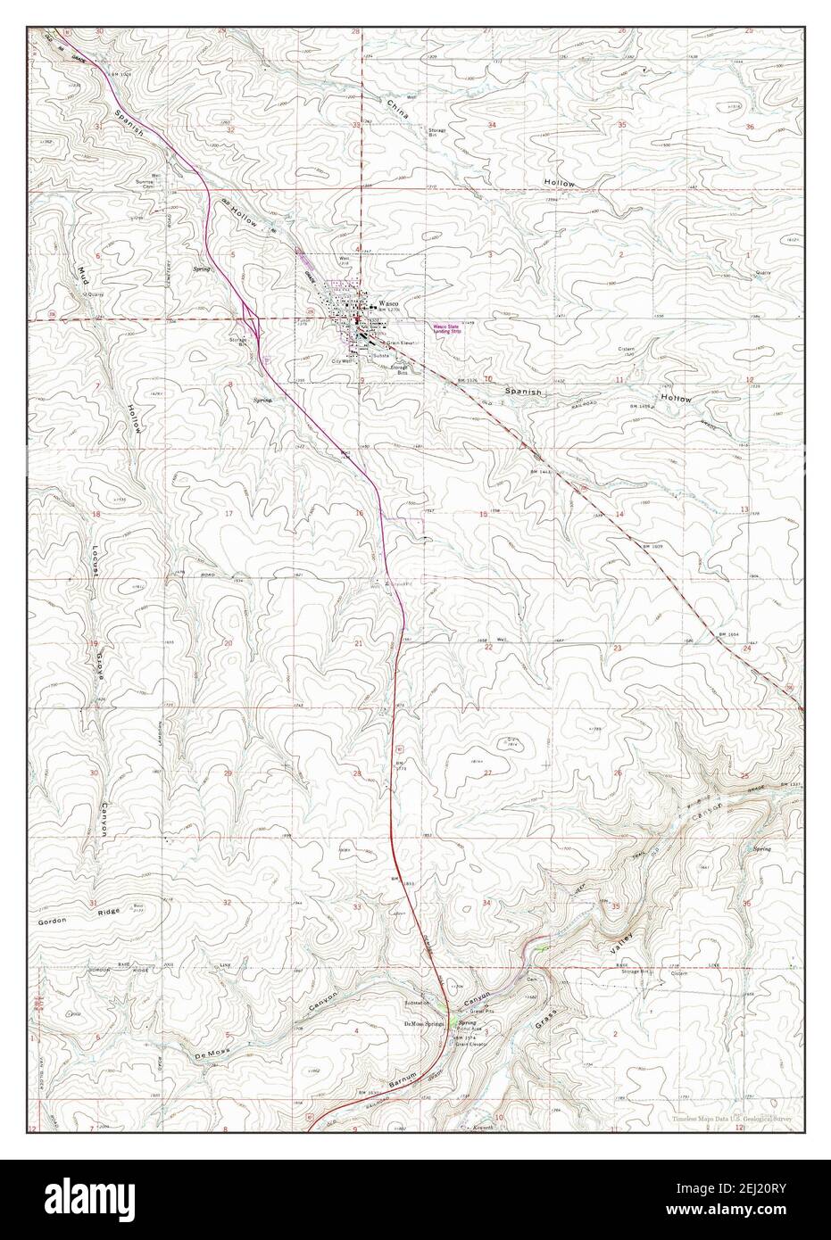 Mapa de wasco oregon mapa de fotografías e imágenes de alta resolución