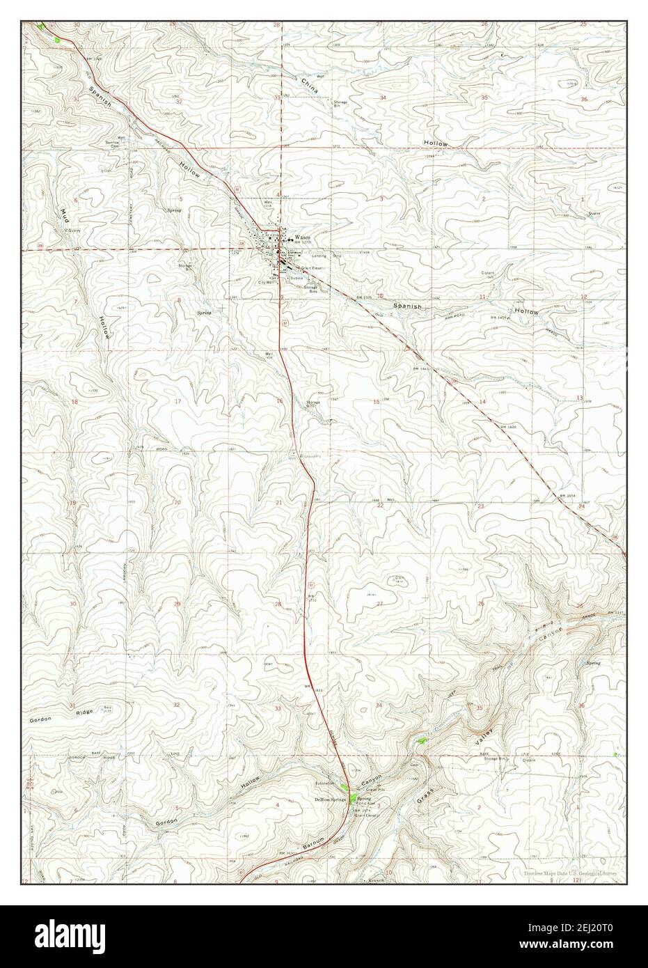 Mapa de wasco oregon mapa de fotografías e imágenes de alta resolución