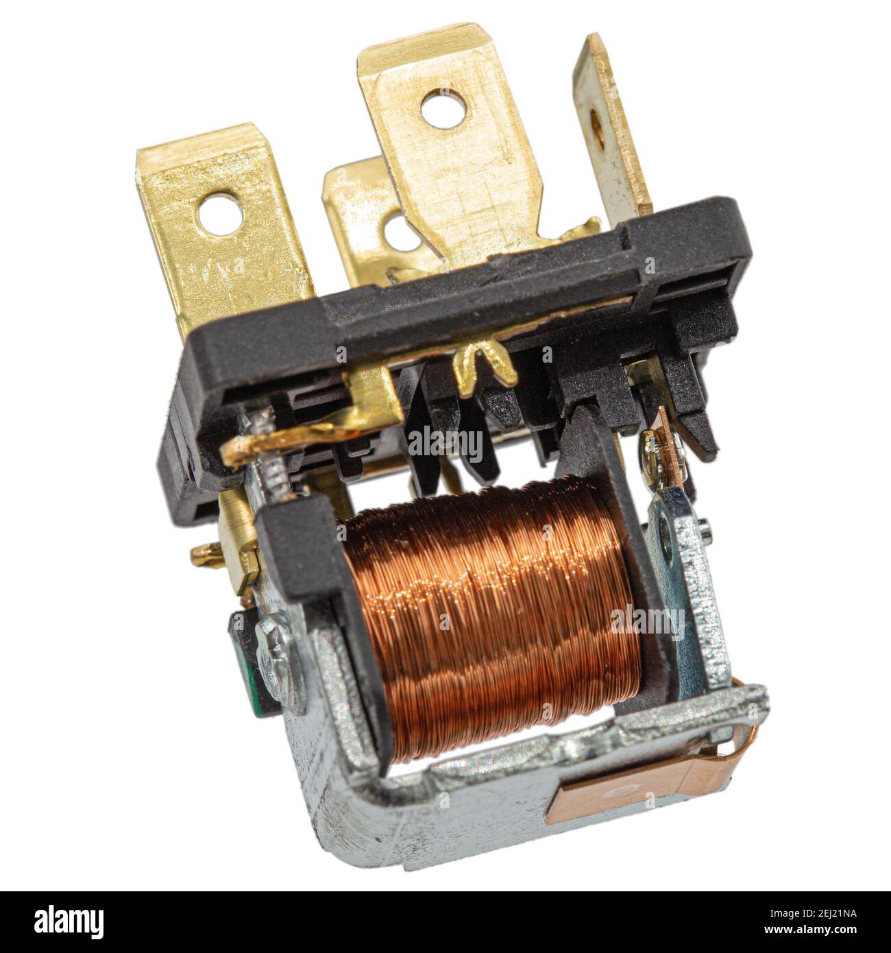 Interruptor de relé electromagnético del coche aislado sobre fondo blanco  Fotografía de stock - Alamy