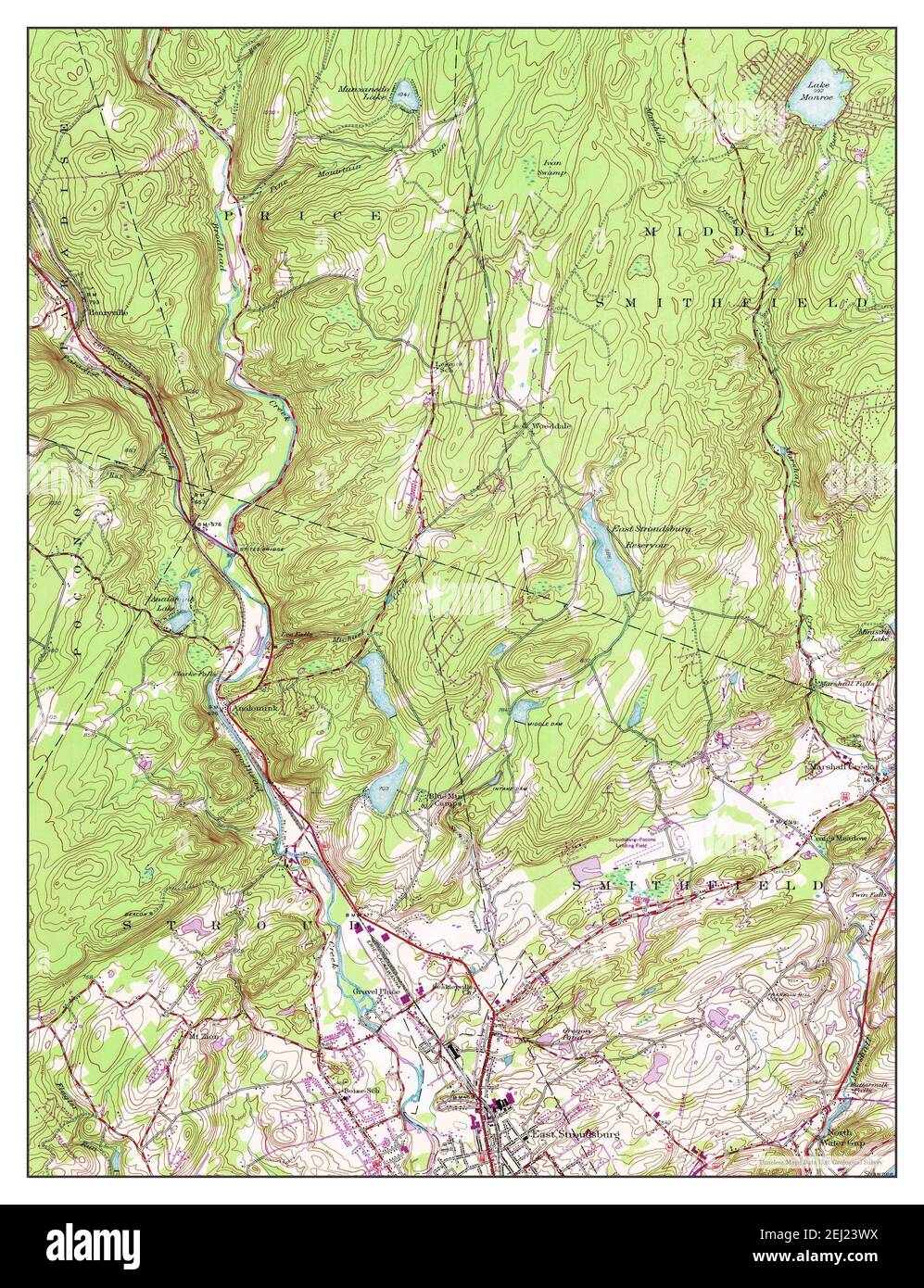 Mapa de east stroudsburg Imágenes recortadas de stock Alamy