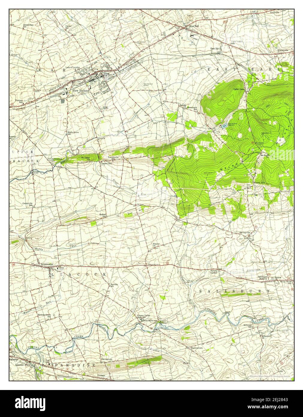 Mapa de nueva holanda pensilvania Imágenes recortadas de stock Alamy