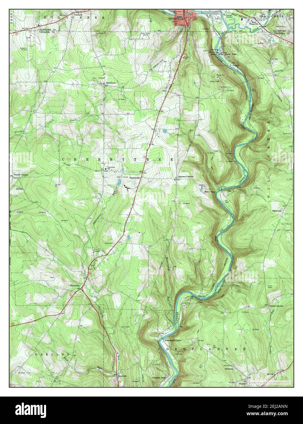 Mapa de titusville pensilvania fotografías e imágenes de alta