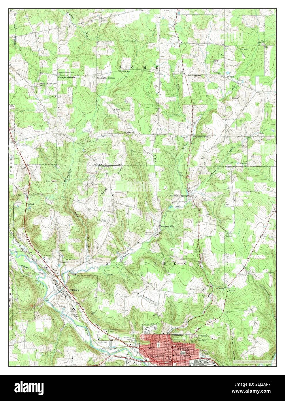 Mapa de titusville pensilvania fotografías e imágenes de alta