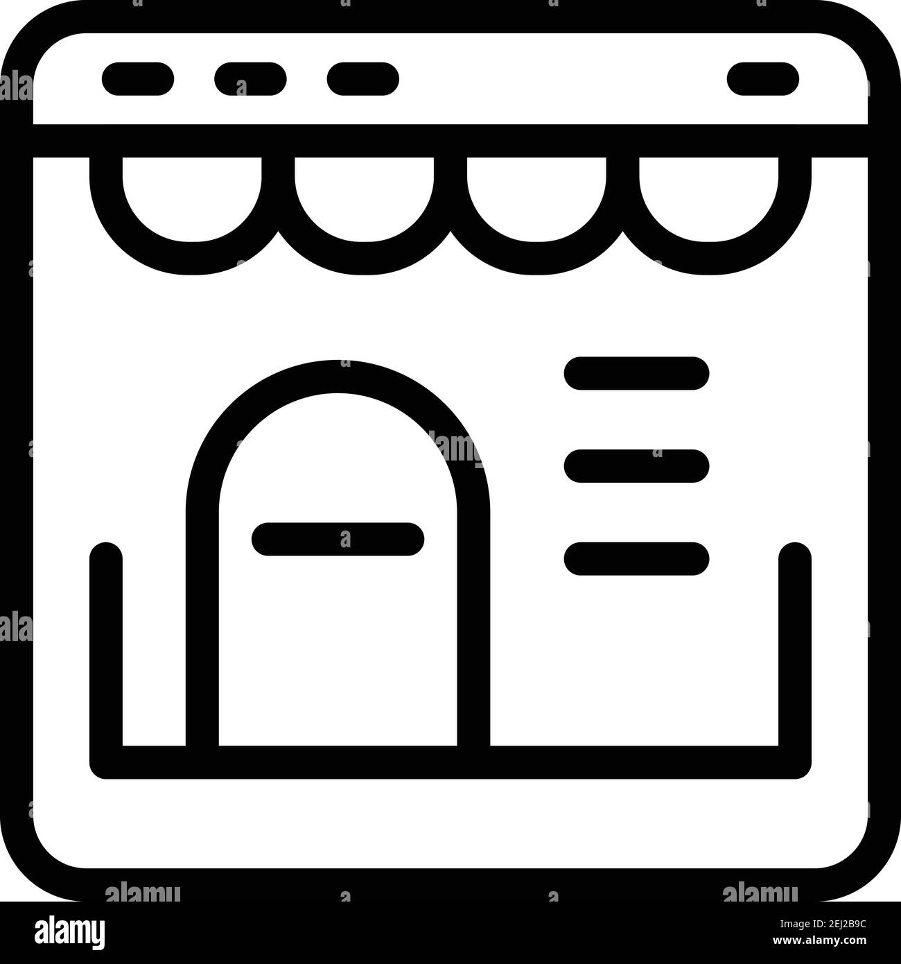 Icono de lugar de mezcla de marketing. Contorno marketing mezcla lugar