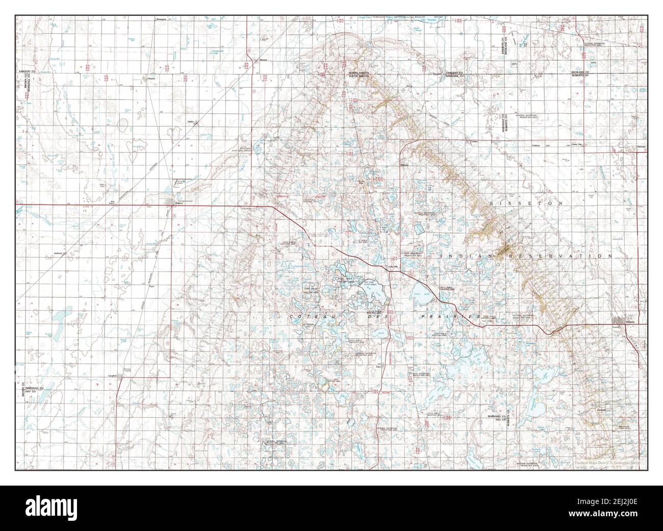 Mapa de sisseton dakota del sur Imágenes recortadas de stock Alamy