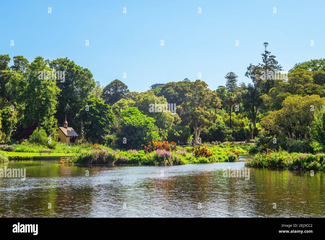 Royal Botanic Gardens en Melbourne, Australia Foto de stock