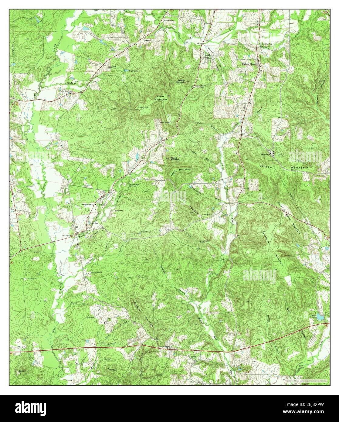 Mapa de la pryor texas Imágenes recortadas de stock Alamy