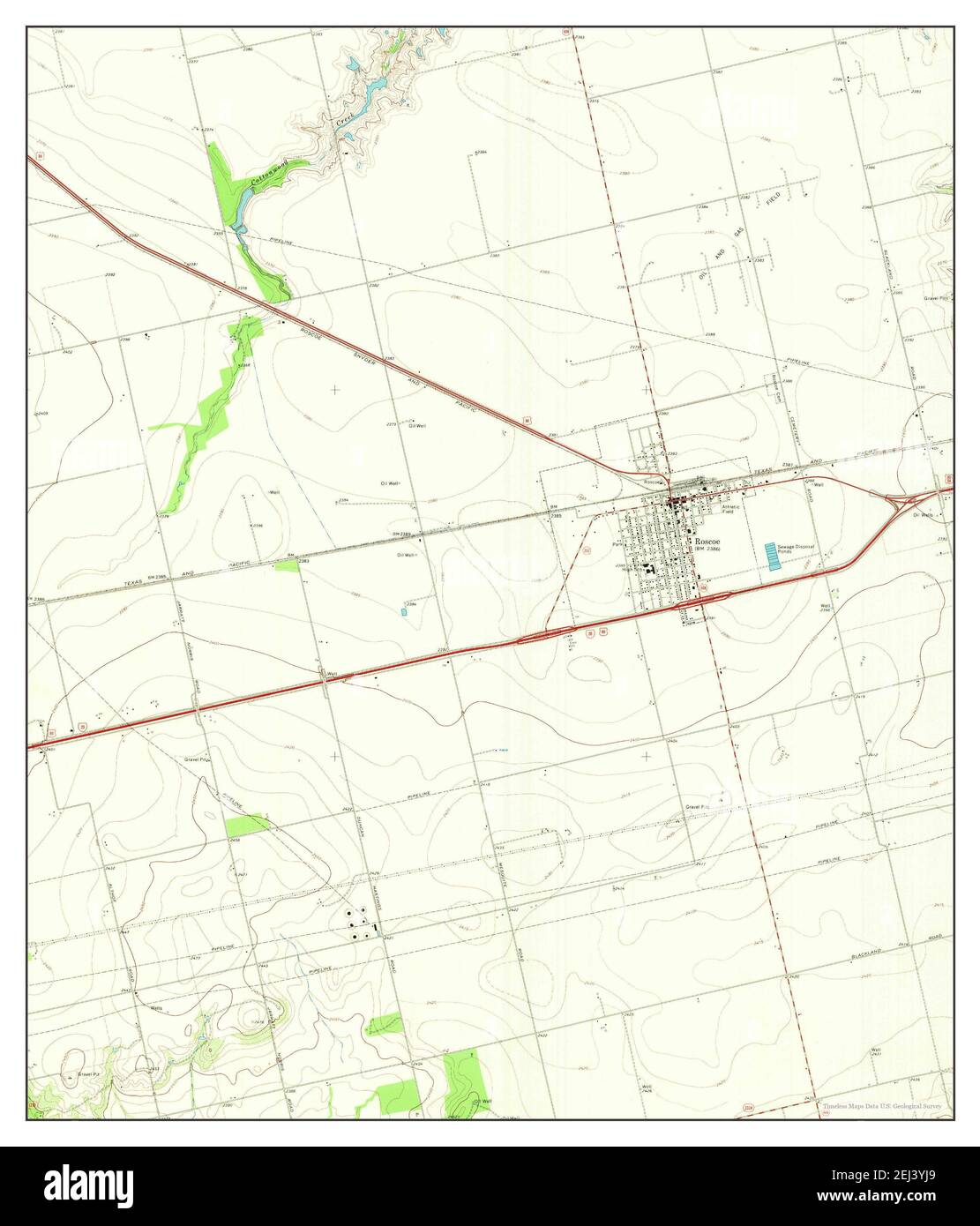 Mapa de roscoe texas Imágenes recortadas de stock Alamy
