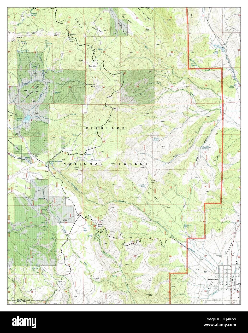 Mapa de koosharem utah Imágenes recortadas de stock Alamy