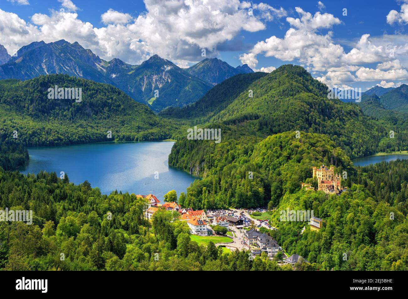 Alpsee lago paisaje Baviera Alemania Foto de stock