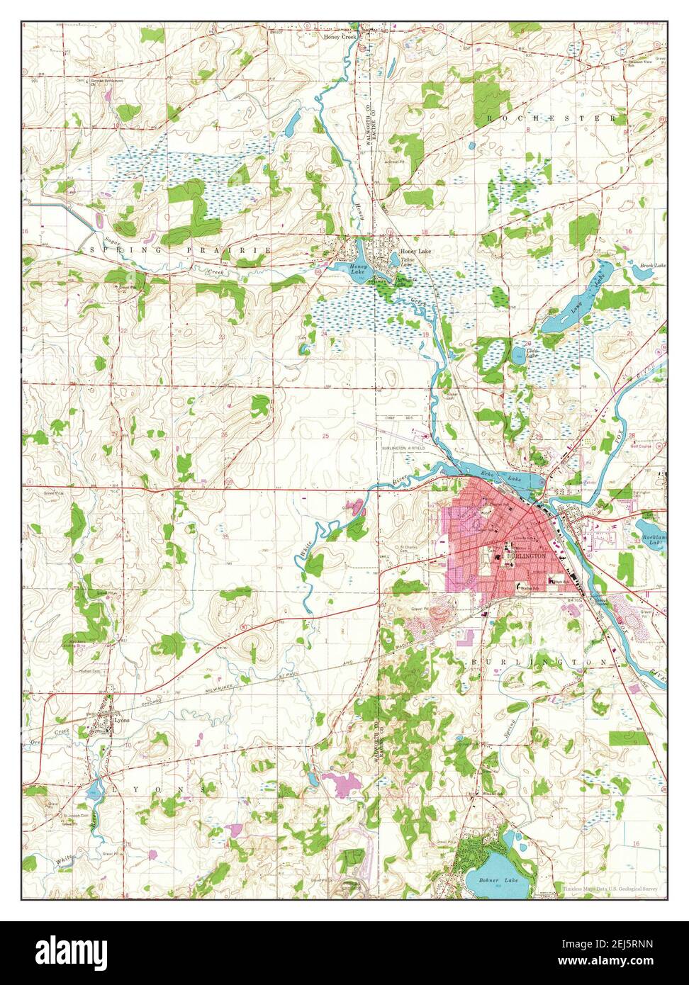 Mapa de burlington wisconsin Imágenes recortadas de stock Alamy