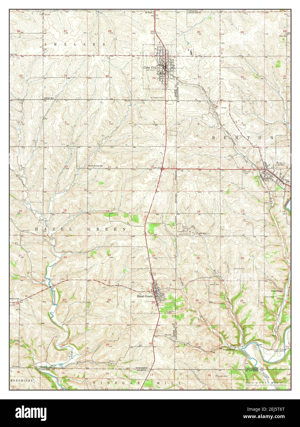 Mapa de wisconsin de la ciudad de cuba Imágenes recortadas de stock Alamy