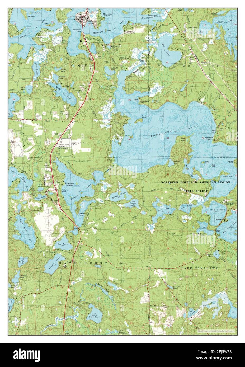Mapa de hazelhurst wisconsin fotografías e imágenes de alta resolución