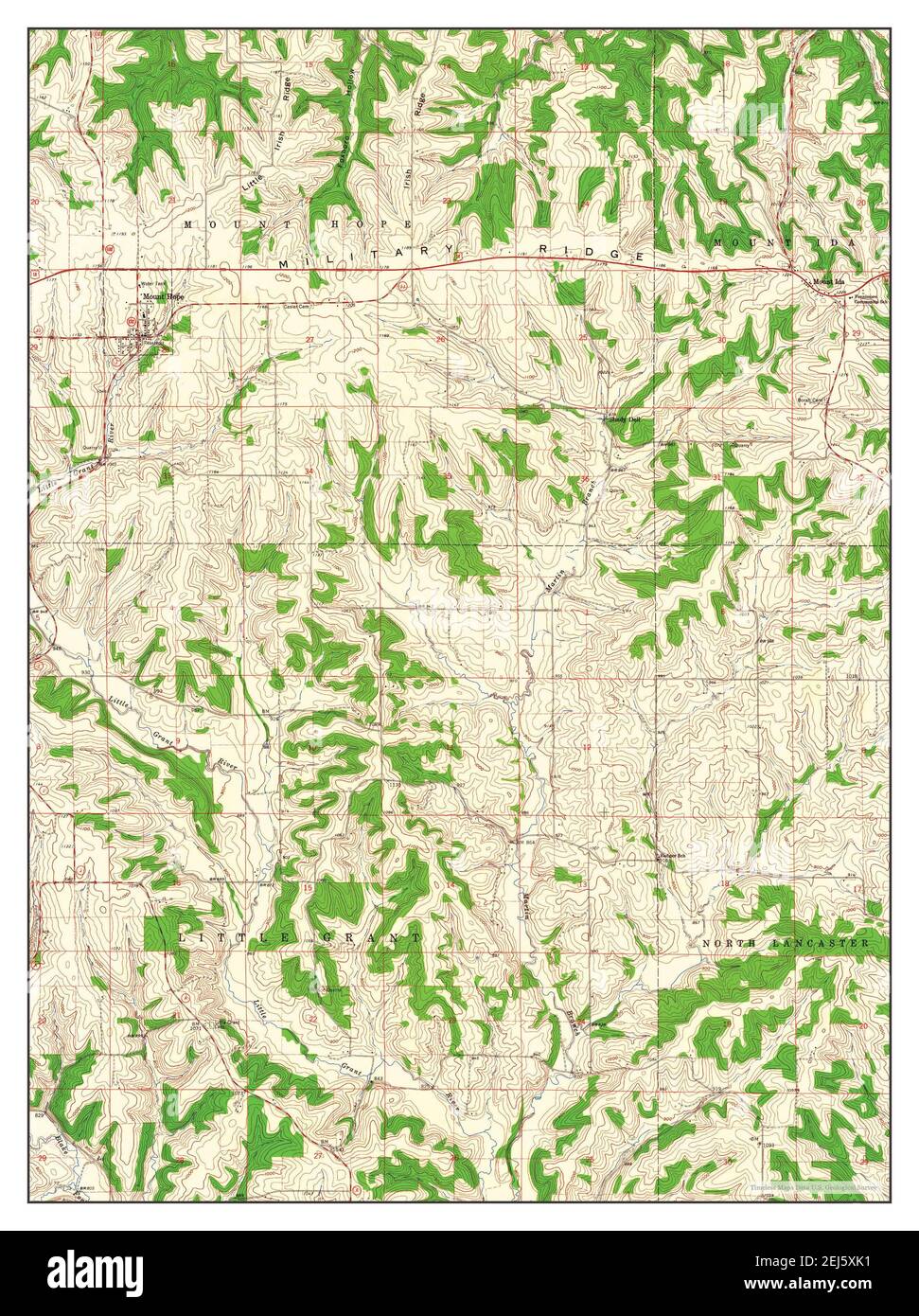 Mapa de mount hope wisconsin fotografías e imágenes de alta resolución