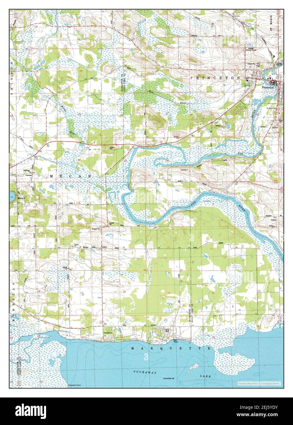 Mapa de princeton wisconsin fotografías e imágenes de alta resolución