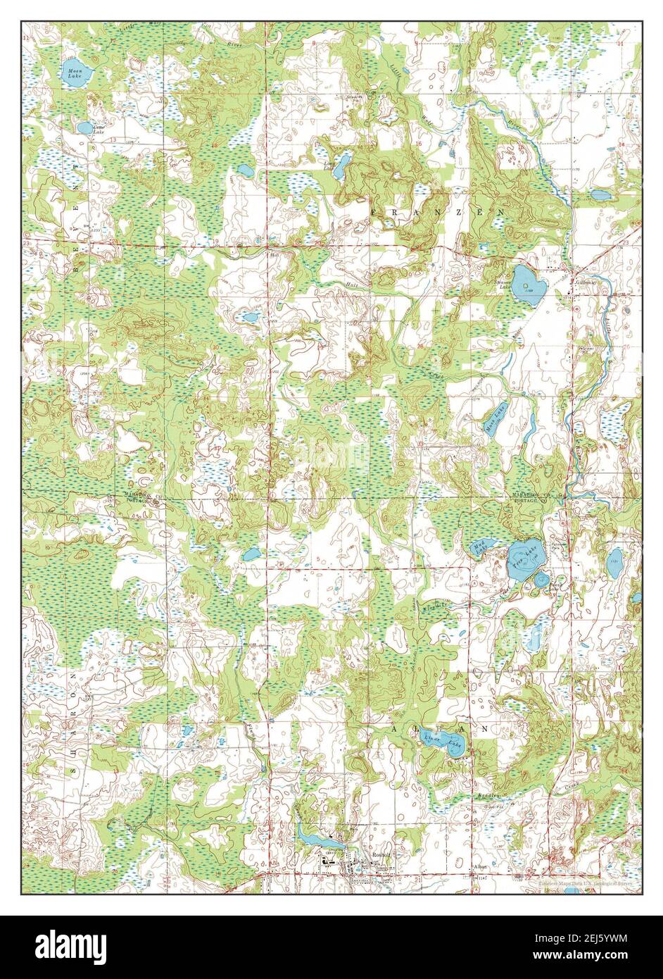 Mapa de rosholt wisconsin Fotos e Imágenes de stock Alamy