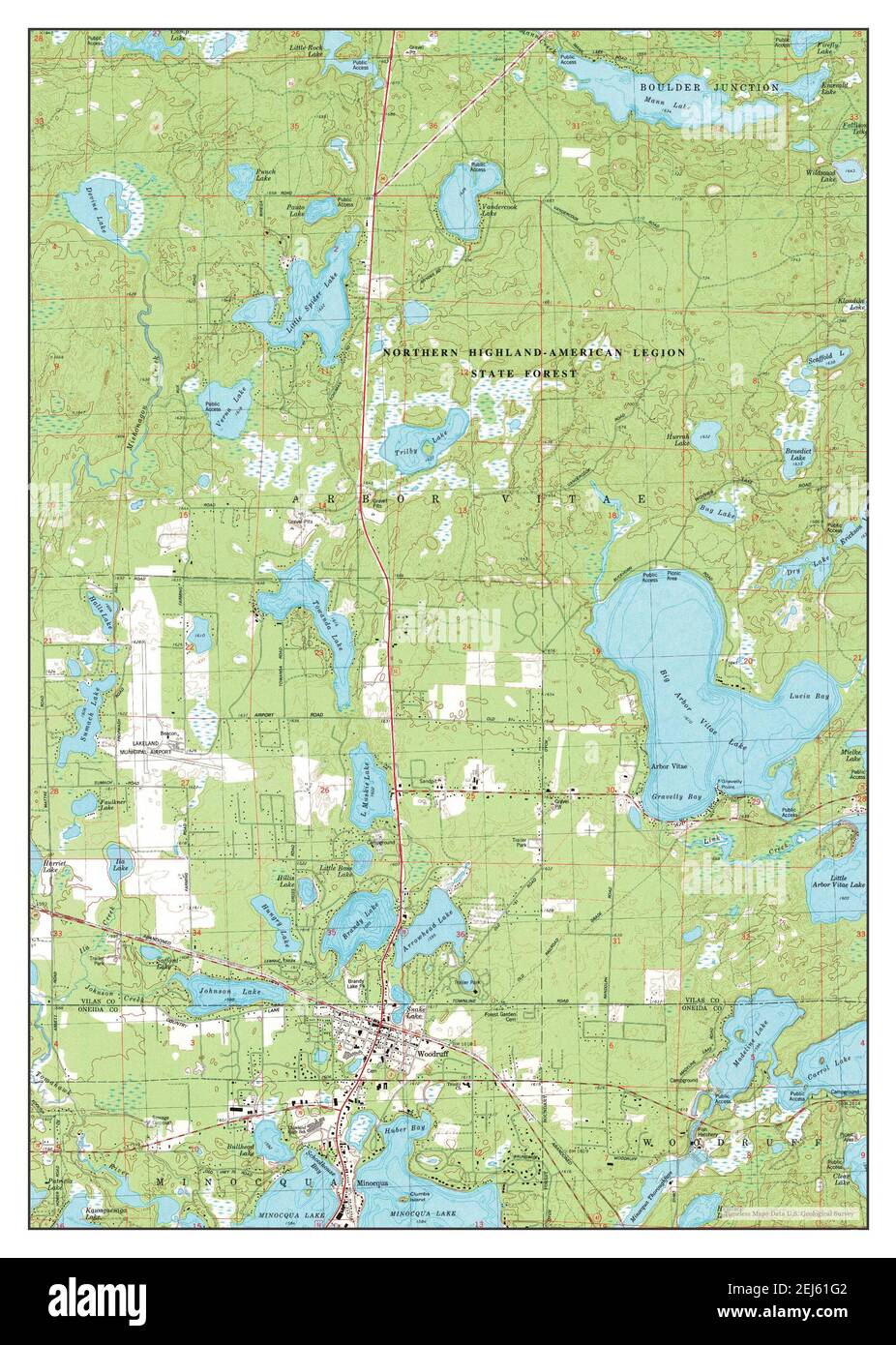 Mapa de wisconsin woodruff fotografías e imágenes de alta resolución
