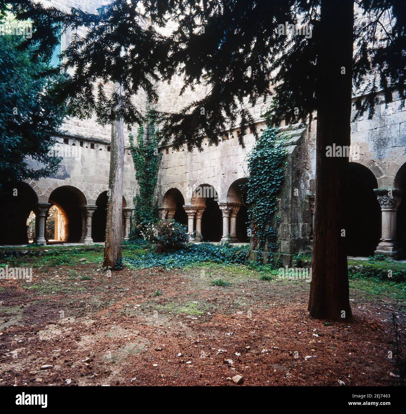 Claustro del Monasterio de Sant Benet de Bages, situado en el municipio de  Sant Fruitós de Bages Fotografía de stock - Alamy