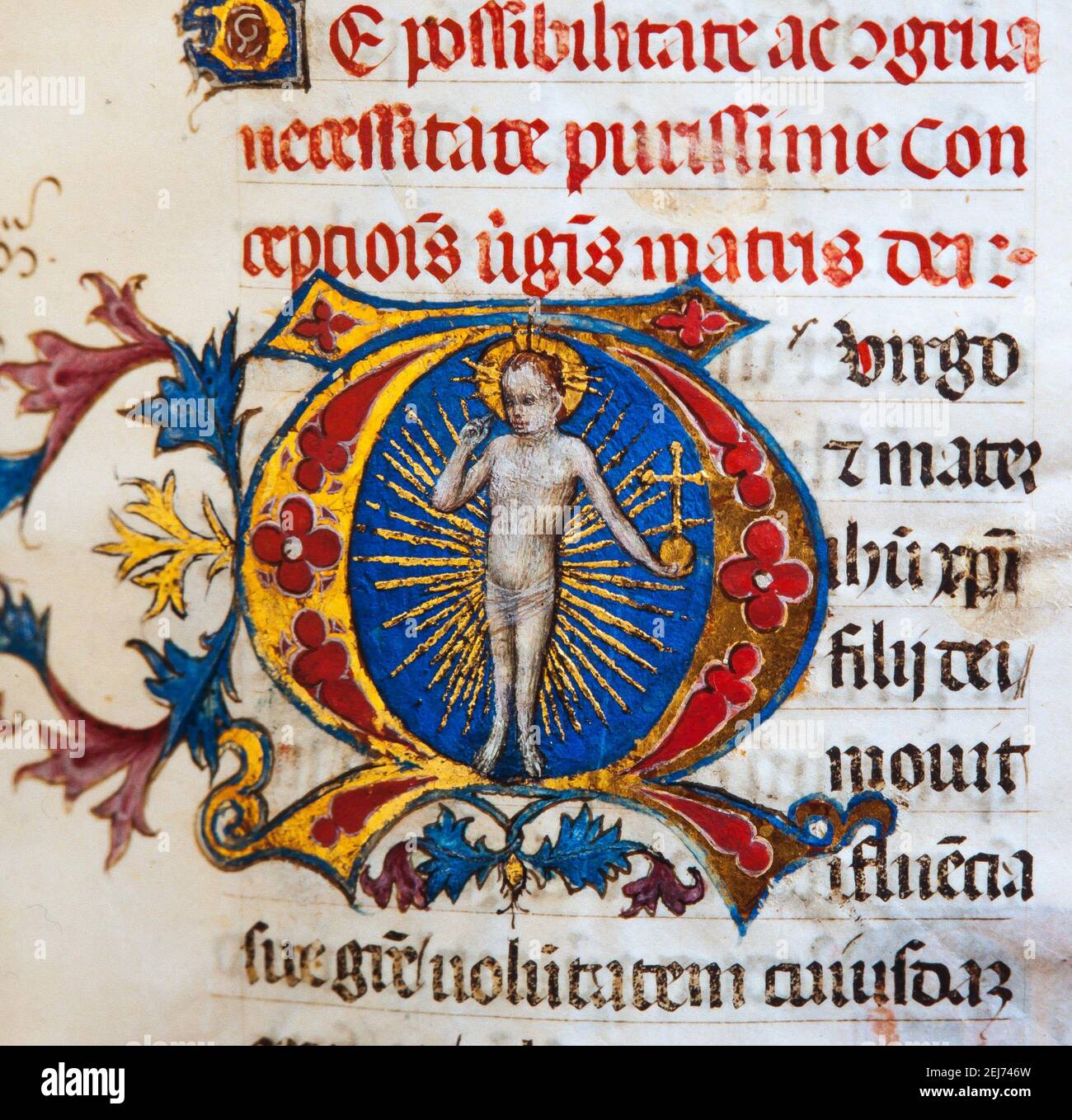 Libre de la Confraria del Senyor Rei', manuscrito miniado del Monasterio de  Poblet, sello XIV Fotografía de stock - Alamy