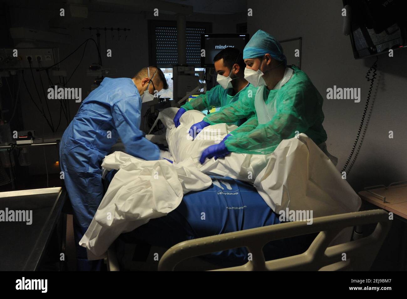 Covid-19 muertes en el hospital Foto de stock