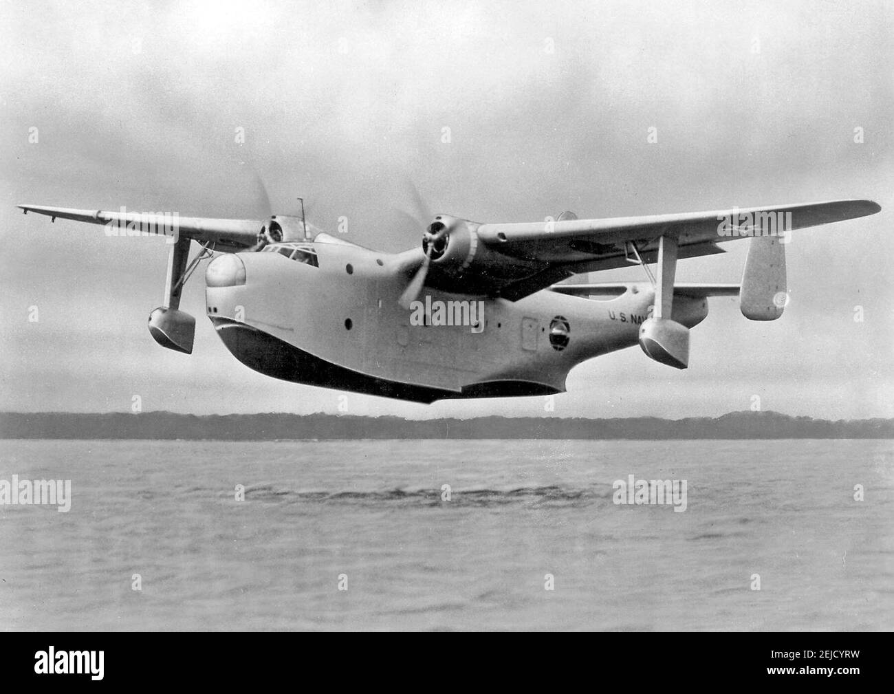 Martin XPBM-1 Mariner en vuelo, alrededor de 1939 Foto de stock