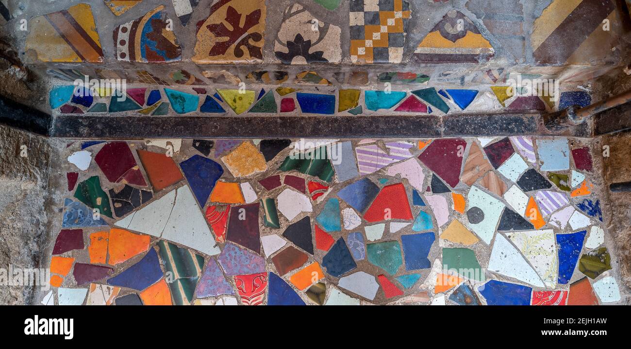 Vista elevada de mosaicos, Jaffa, Tel Aviv, Israel Foto de stock