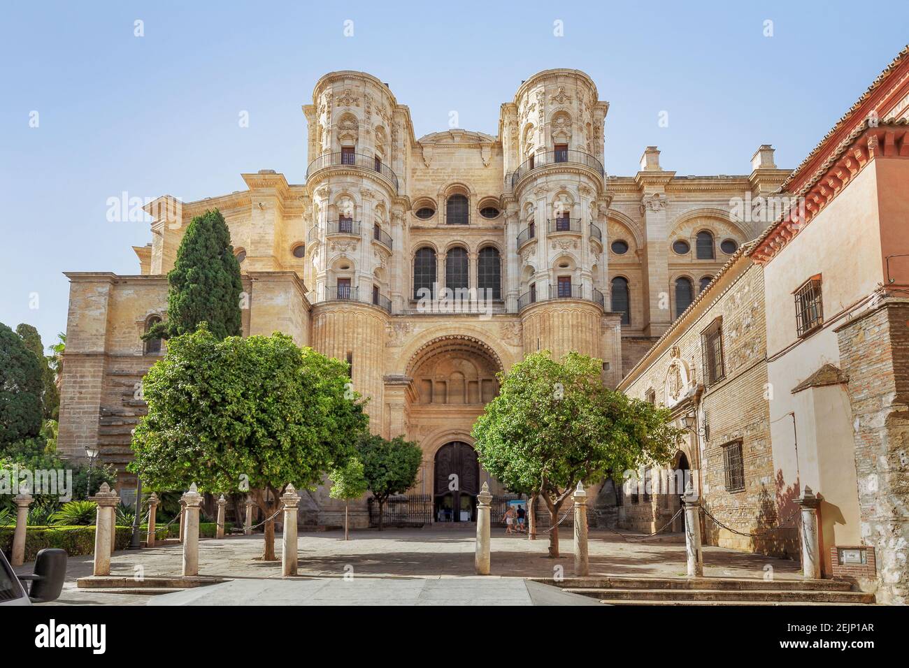 Catedral de Málaga, famoso punto de referencia, España Foto de stock