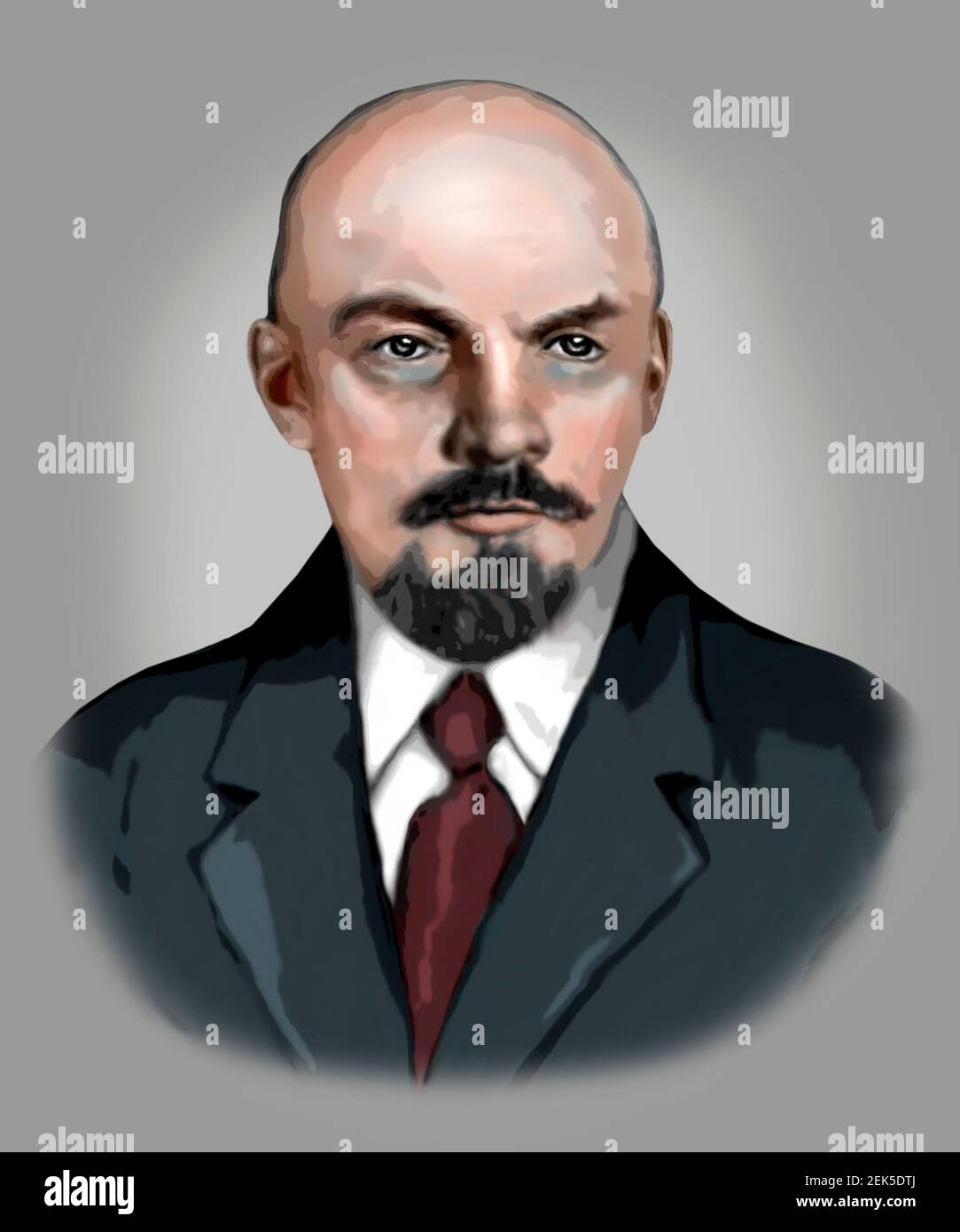 Vladimir Ilyich Lenin 1870-1924 estilo moderno revolucionario ruso Ilustración Foto de stock