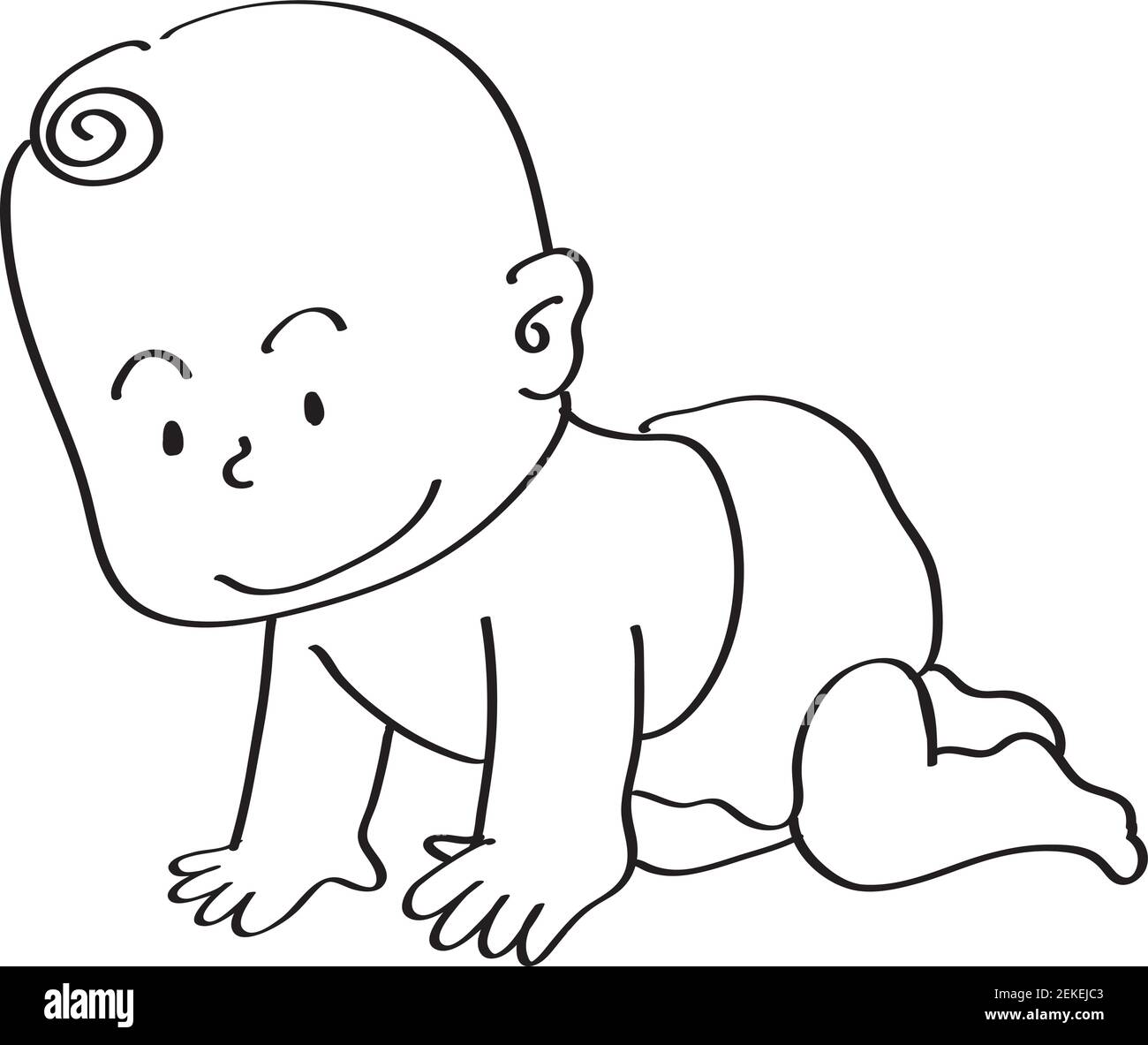 vector de dibujos animados bebé Imagen Vector de stock - Alamy