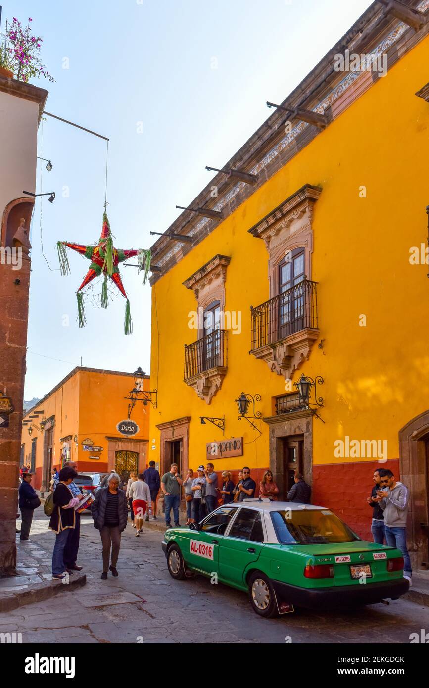 Street Scene, San Miguel de Allende, México Foto de stock