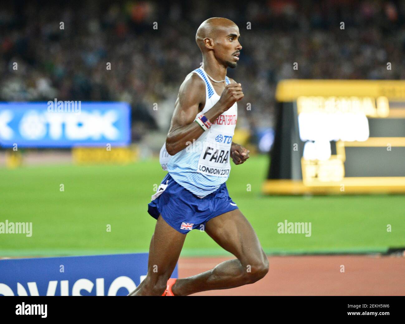 Mo Farah (Gran Bretaña). Medalla de Oro para hombres de 10000 metros - Campeonato Mundial de la IAAF Londres 2017 Foto de stock