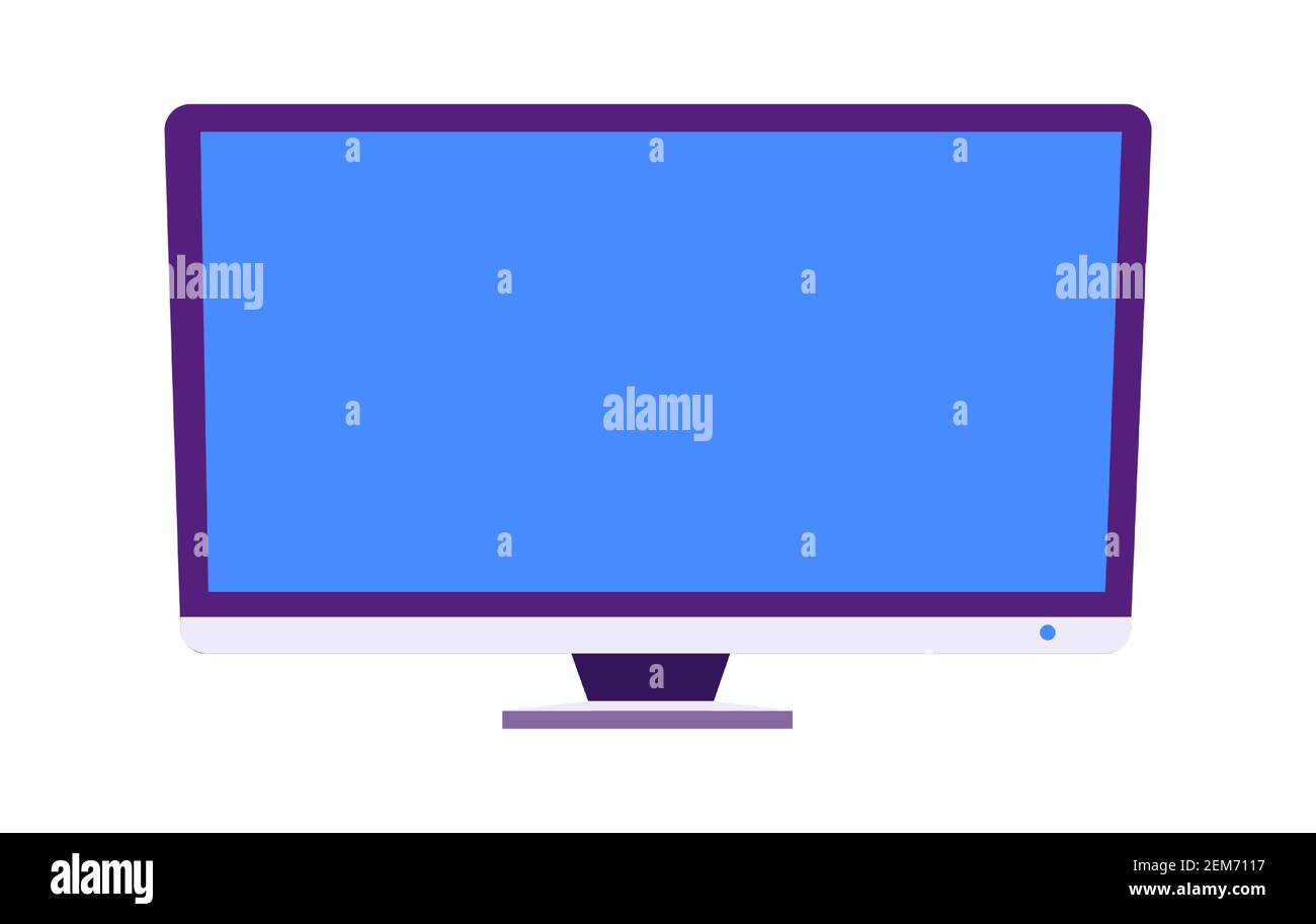 Monitor de ordenador, pantalla plana de televisión de dibujos animados  iconos vectoriales Imagen Vector de stock - Alamy