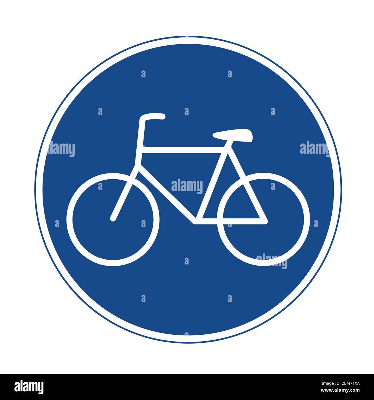 Icono de carril bici sobre fondo blanco. Estilo plano. Icono de carretera sólo para bicicletas para el diseño de su sitio web, logotipo, aplicación, interfaz de usuario. Símbolo de carril bici. Carril bici Foto de stock