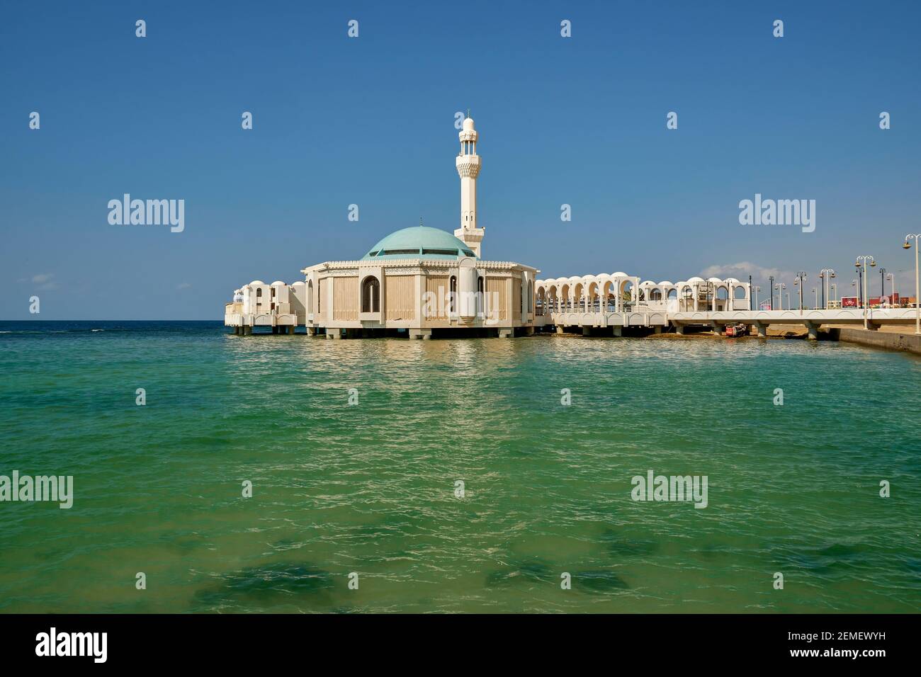 Mezquita flotante en Jeddah, Arabia Saudita Foto de stock