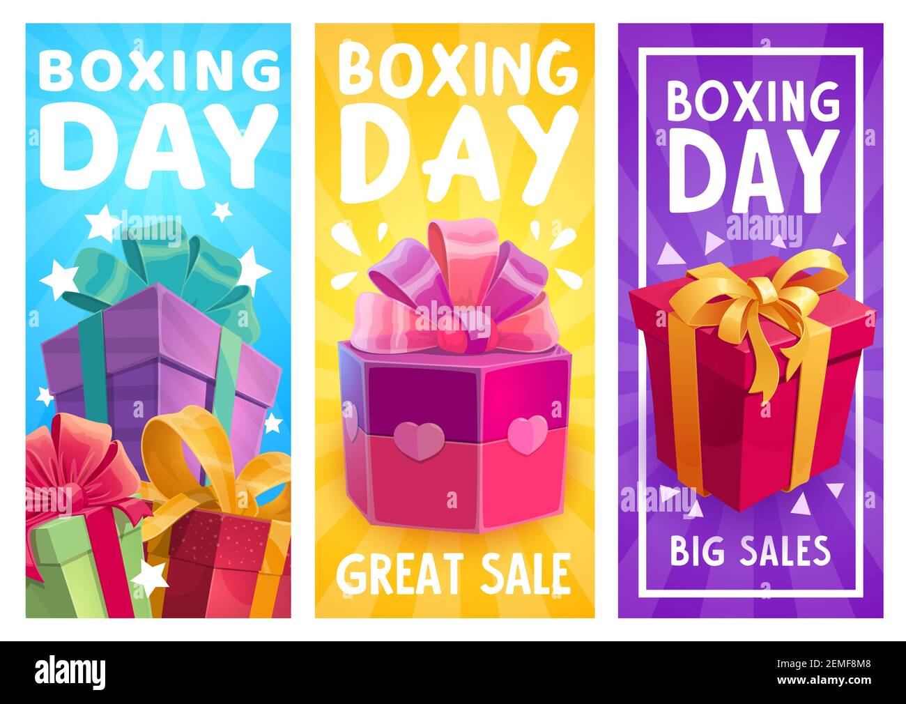 Boxeo día vector regalos, gran venta promo regalos cajas con arcos sobre  fondo vibrante. Fiesta de boxeo, Navidad vacaciones de invierno temporada  Christm Imagen Vector de stock - Alamy