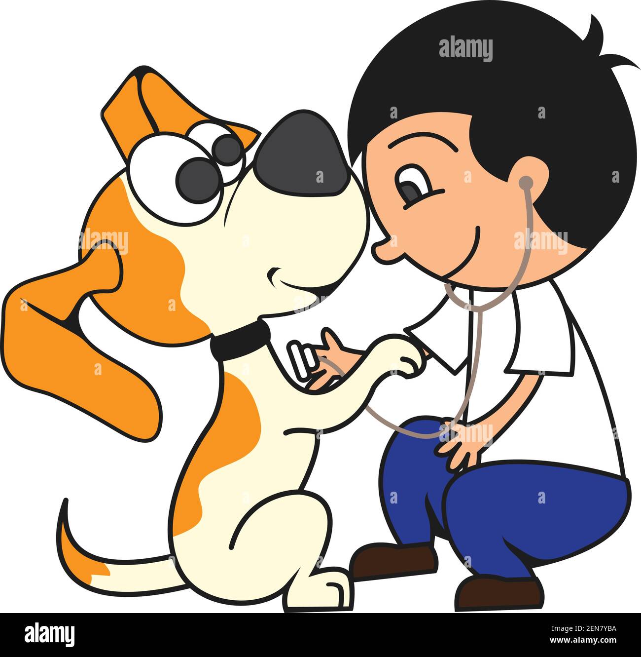 Prisión Parche cansado concepto de cuidado animal, amor, cuidado y afecto a la caricatura animal.  ilustración vectorial Imagen Vector de stock - Alamy