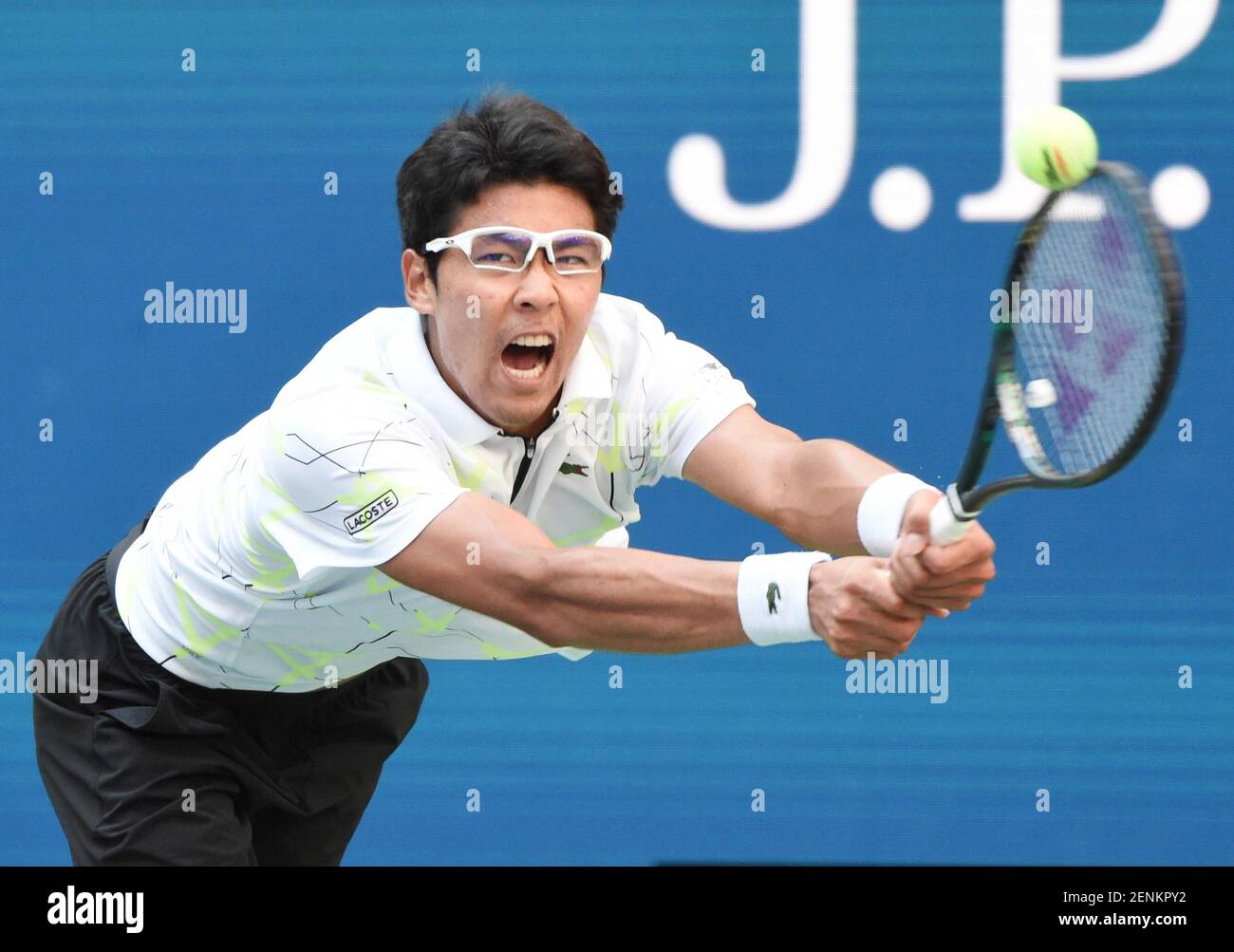 US Open Tennis 2019. Día seis jugador de tenis coreano Hyun Chun durante un  partido por el jugador de tenis español Rafael Nadal. 31 de agosto de 2019.  Estados Unidos, Nueva York.