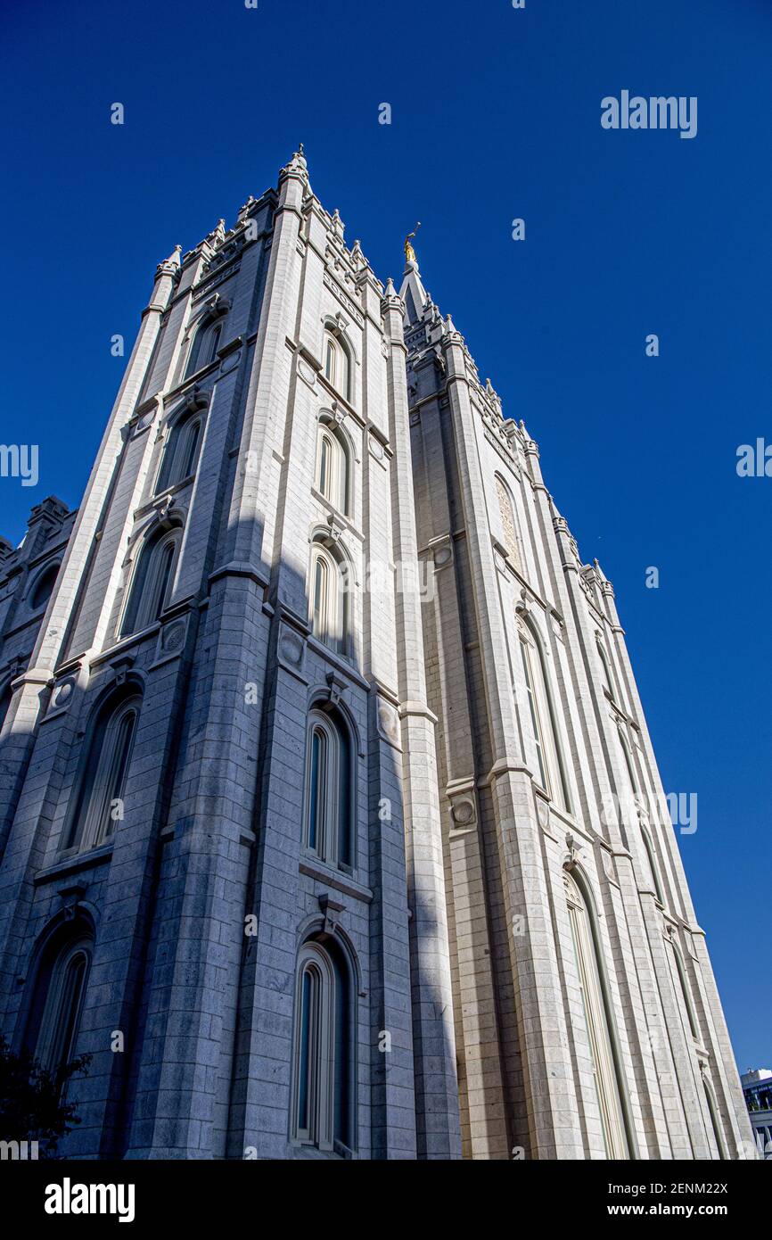 SALT LAKE CITY - el Templo de Salt Lake es un templo de la Iglesia de  Jesucristo de los Santos de los últimos días (Iglesia LDS) en la Plaza del  Templo en