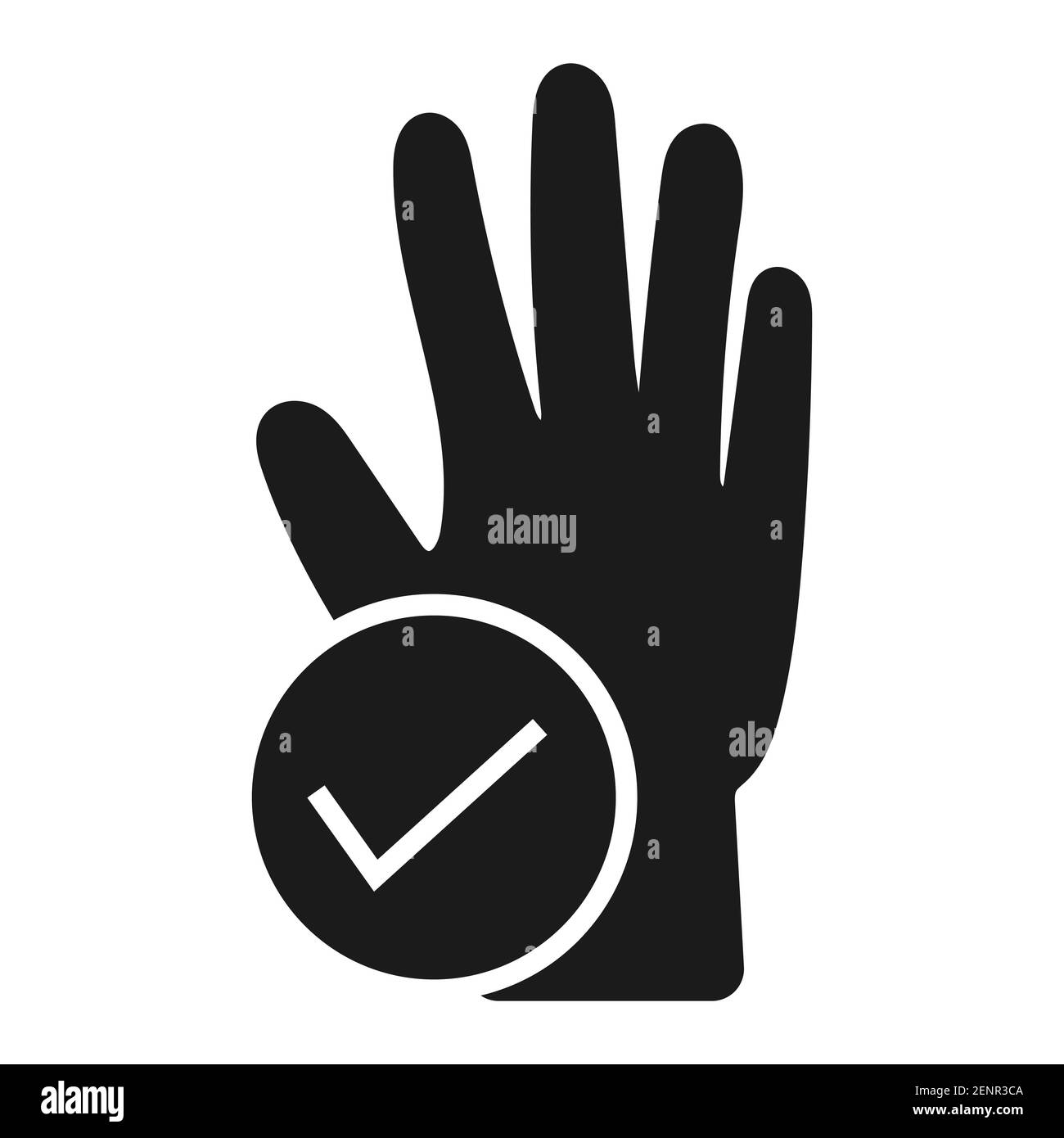 protección de manos icono plano con guantes concepto para aplicaciones o.  sitios web Imagen Vector de stock - Alamy