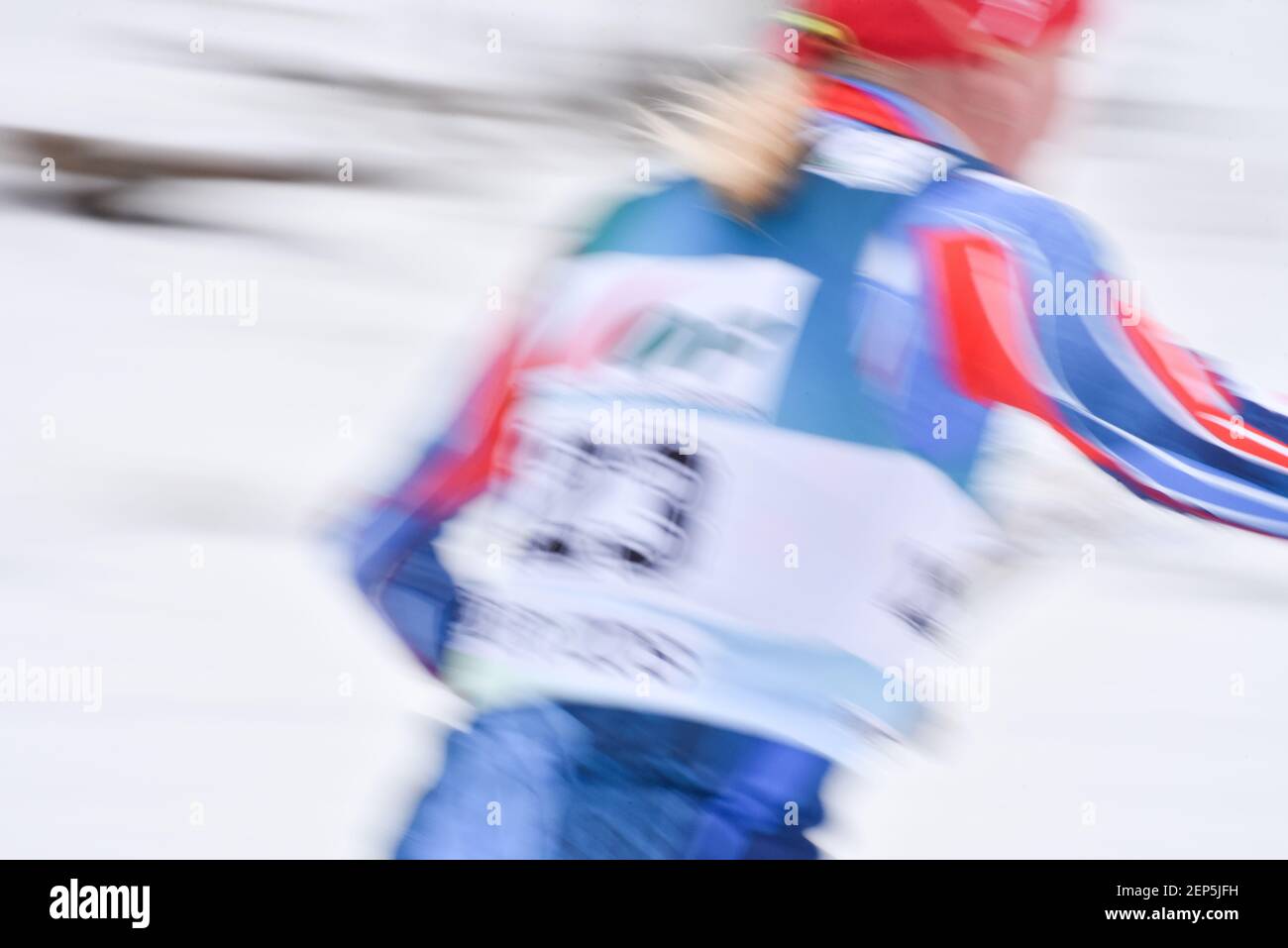 Carreras de esquí de orientación, carrera de Copa del Mundo de esquí de orientación, Centro al aire libre Craftsbury, VT, EE.UU. Foto de stock