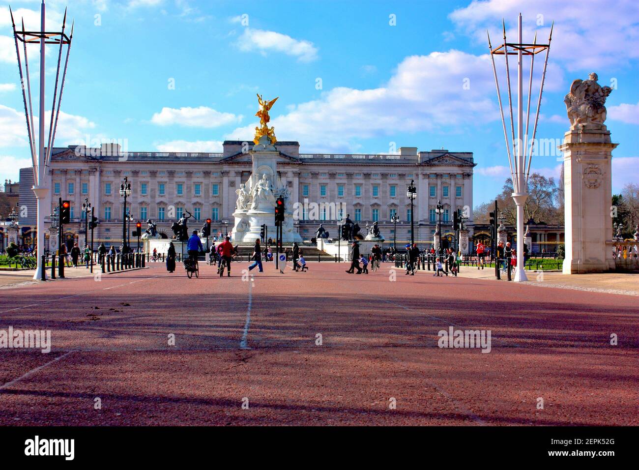 Buckingham Palace y el centro comercial Foto de stock