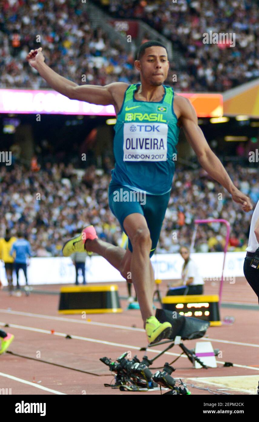 Paulo Sérgio Oliveira (Brasil). Salto largo. Campeonato Mundial de Atletismo de la IAAF, Londres 2017 Foto de stock