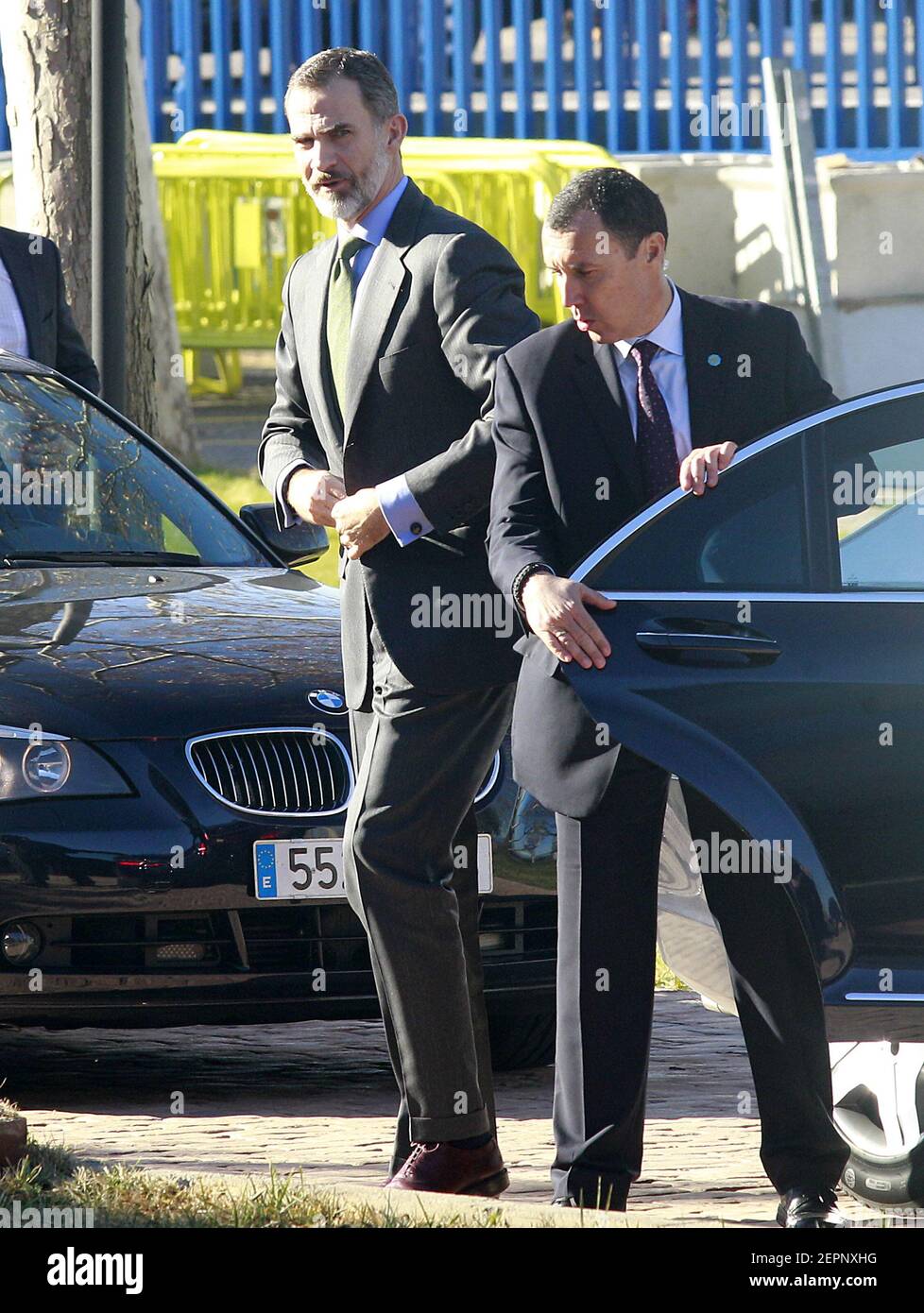 Rey Felipe VI de España durante la visita a las instalaciones de la empresa española de ropa deportiva JOMA Sports. 19 de enero de 2018. (Foto de Acero/Alter Photos/Sipa USA) Foto de stock