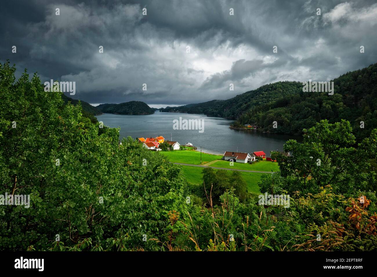 Paisaje imagen sur de Noruega. Foto de stock