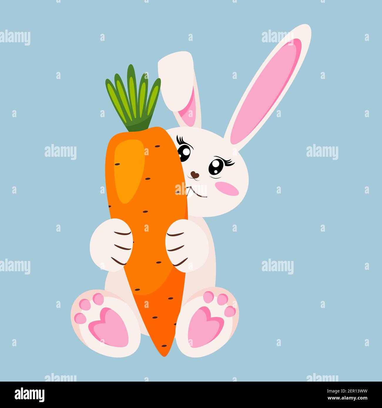Cartoon Rabbit Carrot Fotos E Imagenes De Stock Alamy