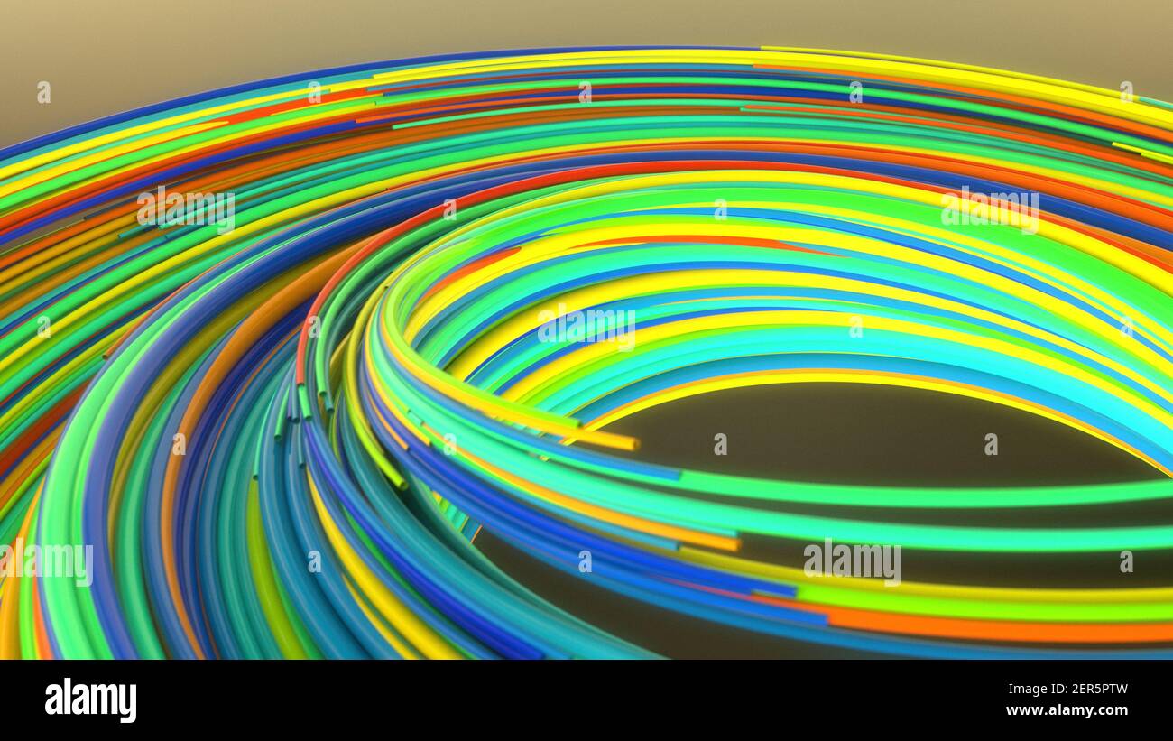 3D rendering. Topografía abstractas y colores Foto de stock