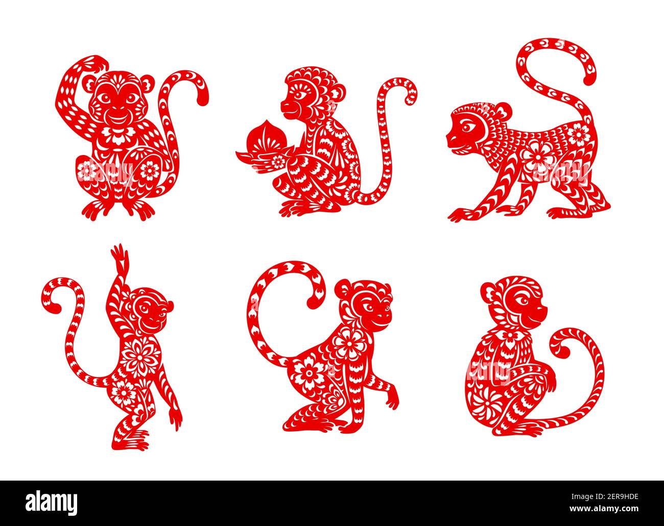 Animales Que Simbolizan Años Del Calendario Chino Del Horóscopo Ilustración  del Vector - Ilustración de enganche, cultura: 102838303