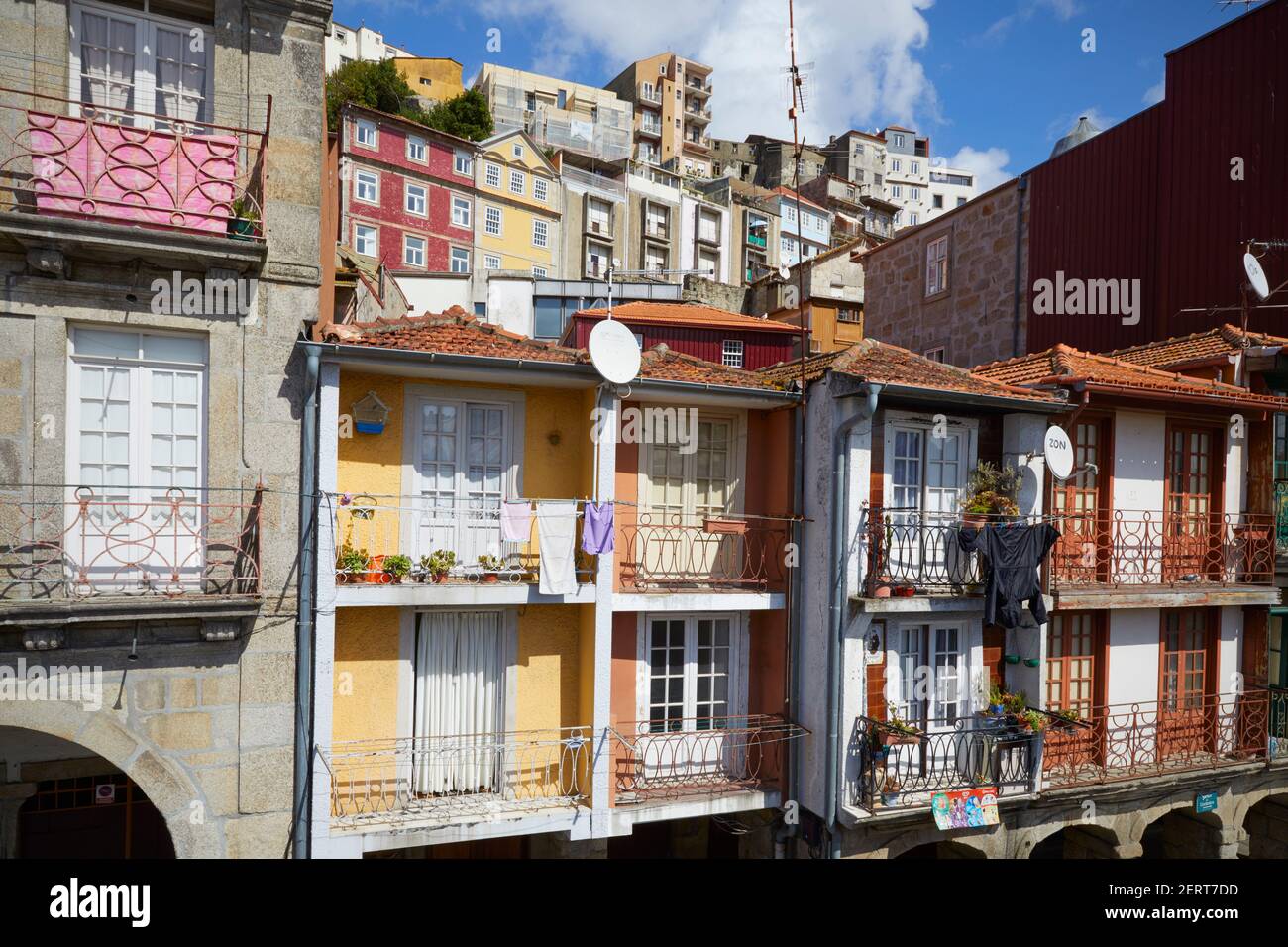Casas coloridas, Porto, Portugal Foto de stock